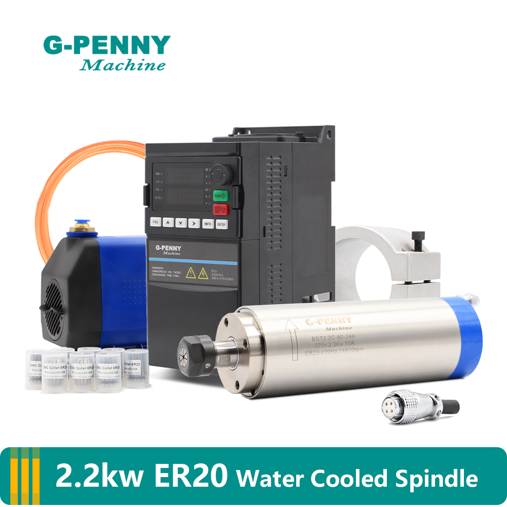 2.2Kw Water Cooled Spindle Kit Vfd - G-PENNY 2,2 kW ER20 wassergekühlter Spindel-Kit
